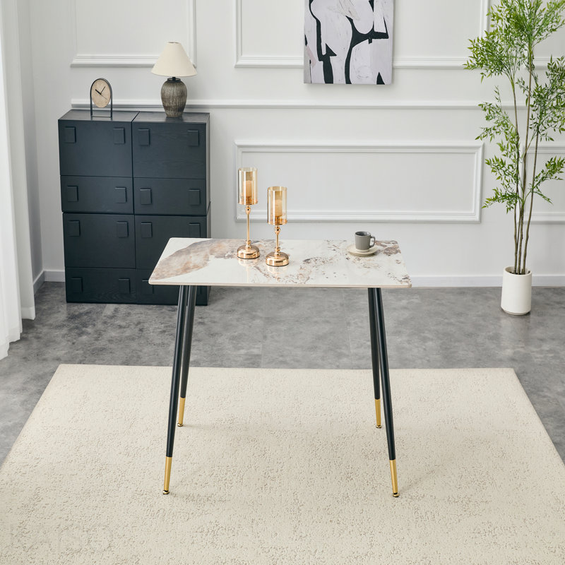 Table de salle à manger rectangulaire Modern, Beige clair