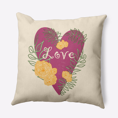 Coussin décoratif en polyester floral