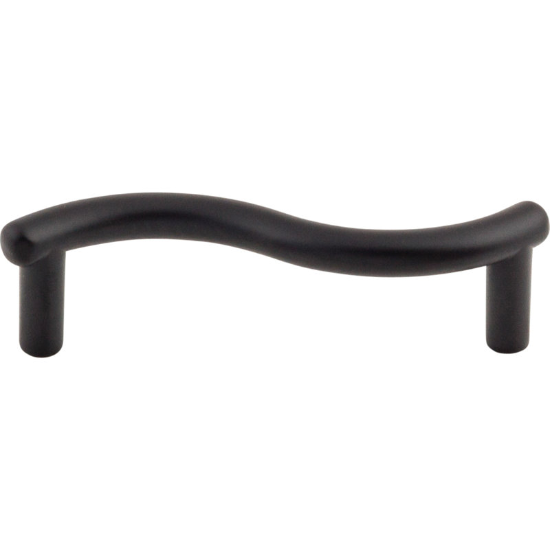 Spiral Bar Pull, Flat Black, 3" Center to Center