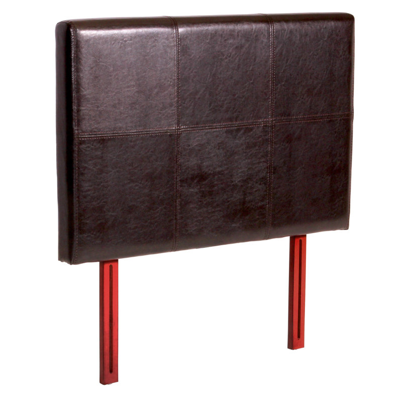 Arbane Upholstered Faux Leather Panel Headboard, Small Double (4'), Brown