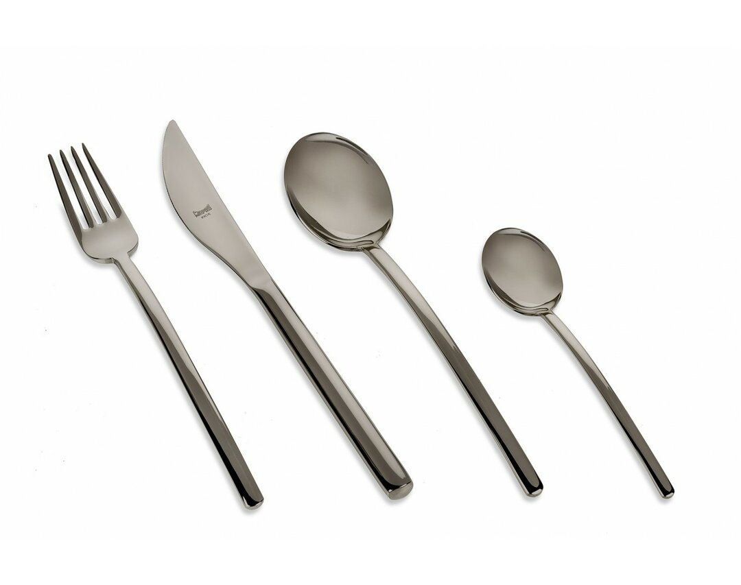 Due 24 Piece 18/10 Stainless Steel Cutlery Set, Service for 6 white