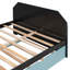 Lit de jour en bois pleine grandeur avec lit gigogne simple, bureau USB et conception moderne peu encombrante pour la chambre à coucher ou le bureau