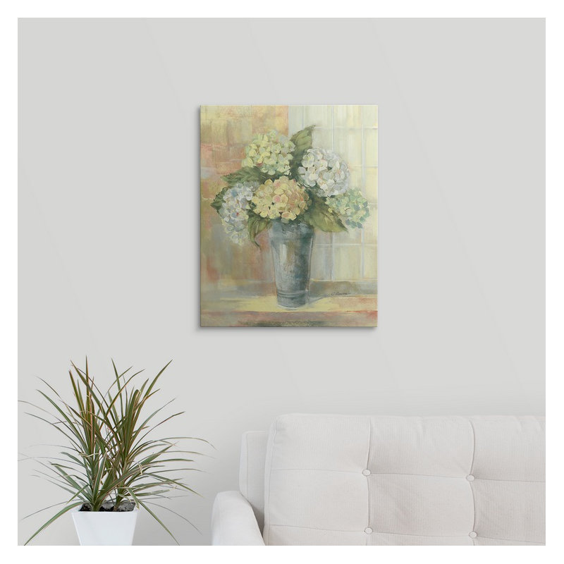 «Yellow Hydrangea» - reproduction, H 20 po x l 16 po x P 1,5 po, Toile