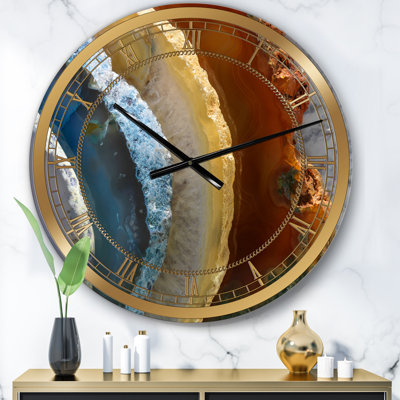 Horloge murale Minéral Slice XV