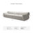 Pebble 125" Modern Deep Seat Upholstered Modular Sectional Sofa,  Curved Arm Boucle Couch, Seats 3 for Living Room, Fully Assembled-837174281-837174283