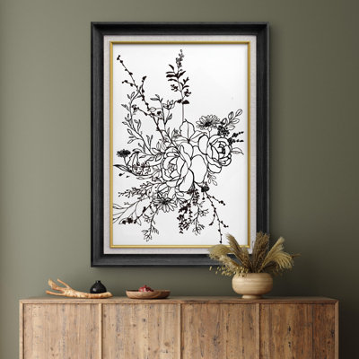 Bouquet de fleurs - peinture sur toile encadrée