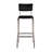 Tarak 30 in. Seat Height Leather and Iron Bar Height Stool with Back and Footrest-1881011089