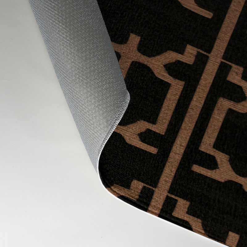 Tapis noir intérieur et extérieur Trellis, Rectangle 9 pi x 12 pi
