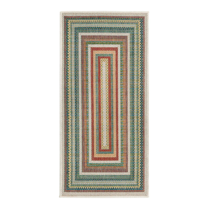 Multicolored indoor/outdoor carpet Lucidia, Rectangle 2 pi x 3 pi 11 po