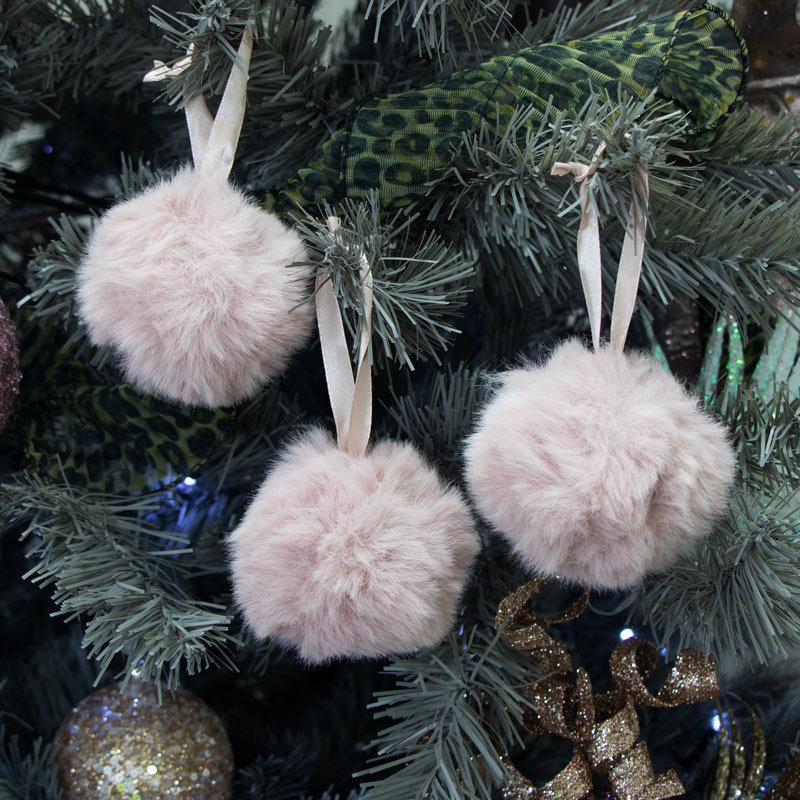 8cm Solid Colour Bauble, Pink