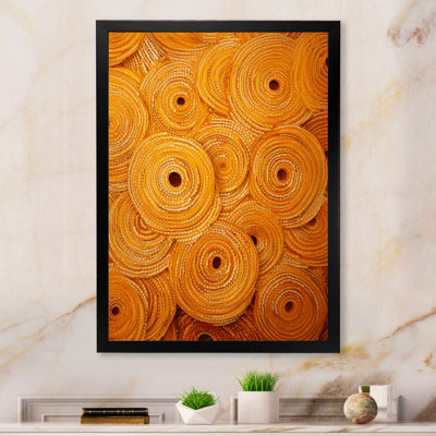 «Orange Floral Twilight Dream Abstract Collages II», art mural abstrait
