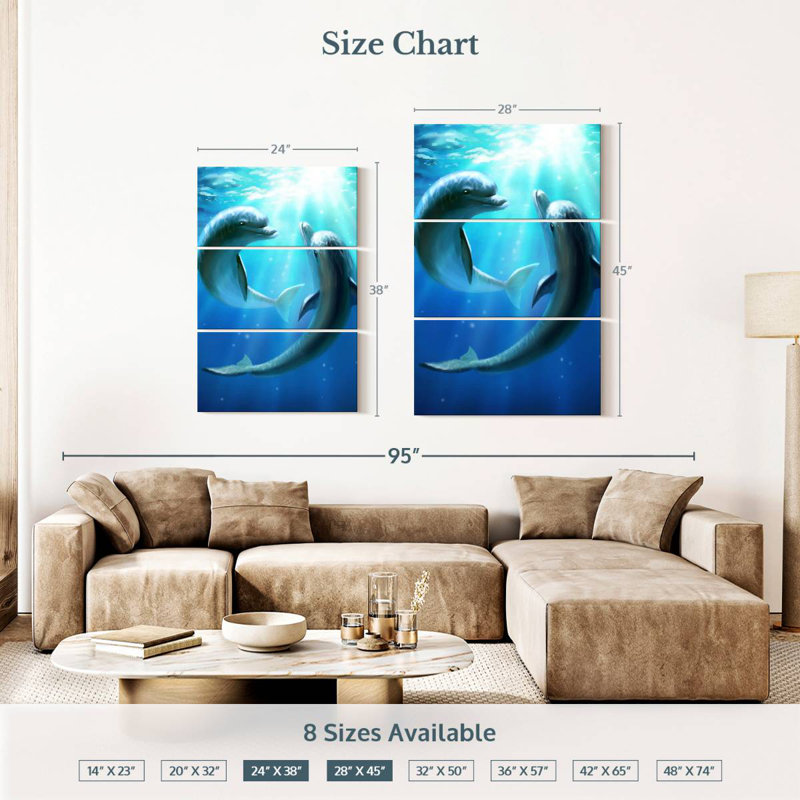 «Brampt Dolphin Best Friends», H 38 po x l 24 po