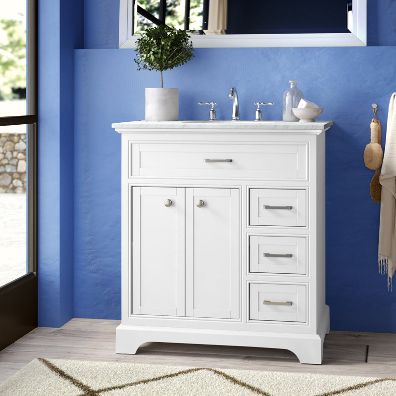 Meuble-lavabo simple 32 po Hermes, Blanc