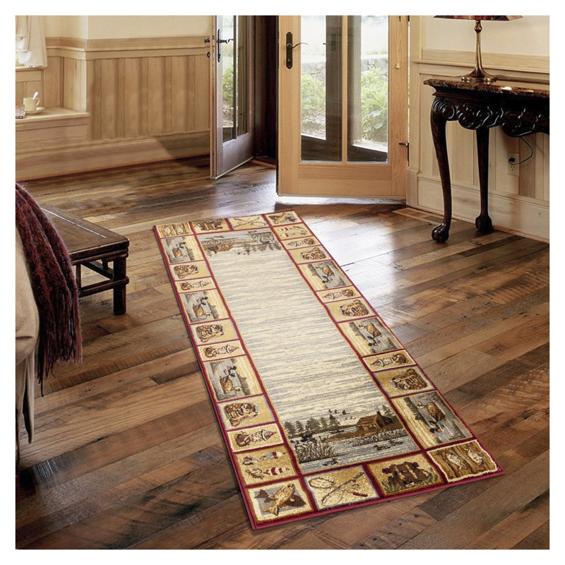 Tapis rouge en polypropylène de 7 pi 10 po x 10 pi 3 po Nature's Nest, Rectangulaire 7 pi 10 po x 10 pi 3 po