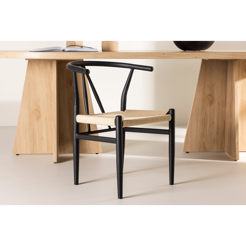 Alser 42cm H Stacking Armchair in Beige, Black