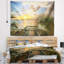 Photographie coucher de soleil vue sur la mer depuis la terrasse tapisserie-28483861