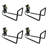 Metal Wall Organizer with Key Hooks