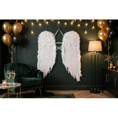 Adult White Angel Costume Wings - Large Halloween Cosplay Feather Wing
