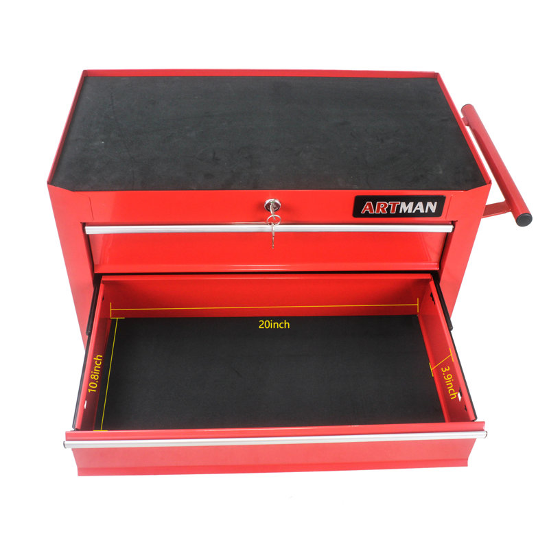 5 Drawer Tool Chest, Tool Storage Cabinet For Garage Storage With 4 Wheels And Locking System, Red