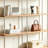 Arched Metal Frame Wood Display Shelf