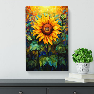 Sunflower Futurism - Wrapped Canvas