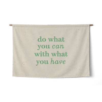 Do What You Can with What You Have — Soft Watercolor Wash — Landscape Woven Wall Tapestry