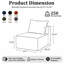 Fauteuil d'appoint rembourré en velours côtelé pour canapé modulaire Kapellen l 29,13 po-118032384-129351401
