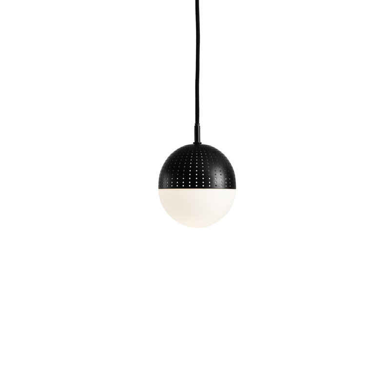 Dot Pendant (Small), Black/White, Black