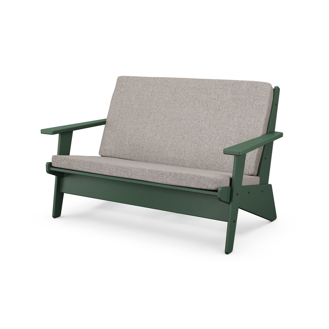 Riviera Modern Lounge Loveseat POLYWOOD® Frame Color/Cushion 