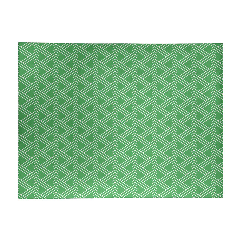 Tapis vert/blanc zig zag, Rectangle 8 pi x 10 pi