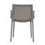 Holiday - 4Pcs Modern Stackable Plastic Armchair For Indoor/Outdoor Use â€“ Ergonomic Slatted Back Design, All-Weather PP Material, â€“ Patio, Balcony, Cafe-295764524