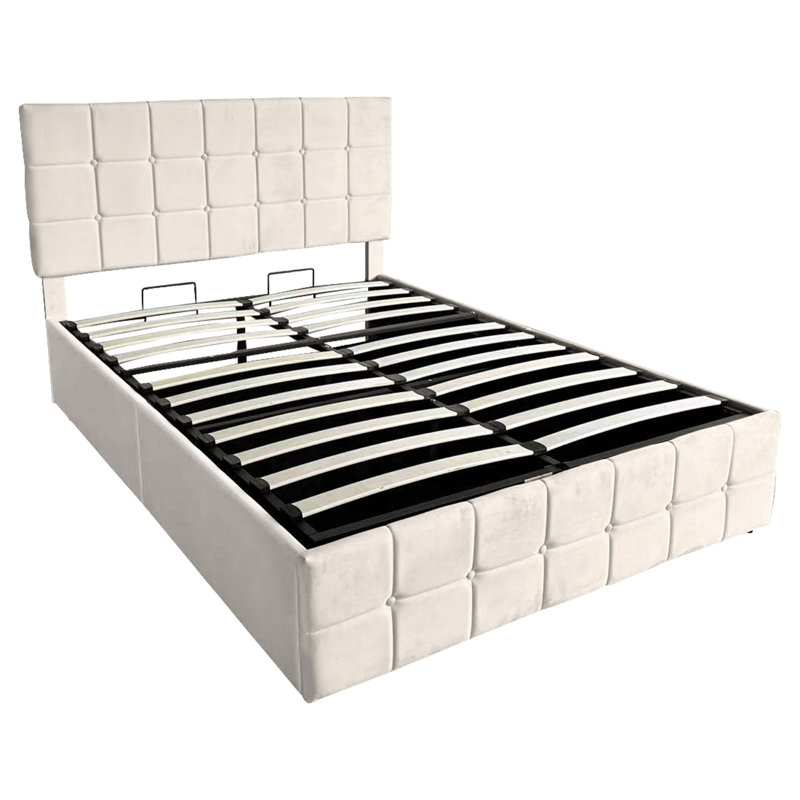 Ottoman Storage Bed, Beige