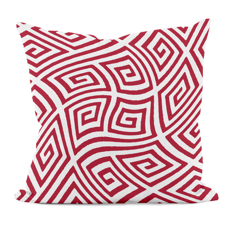 Reversible Throw Pillow, 20" H x 20" W, Red