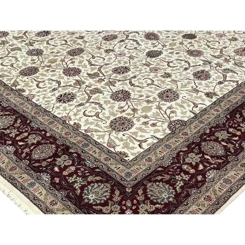 Jahan One-of-a-Kind 11'9" X 17'9" Wool Area Rug in Brown/Burgundy/Cream