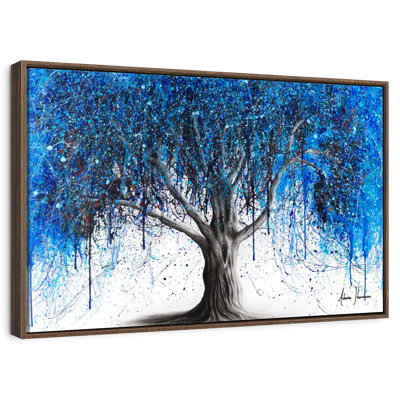 Arbre bleu au clair de lune