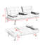 Canapé-lit pliant double en cuir 67 po avec table basse 67 pouces