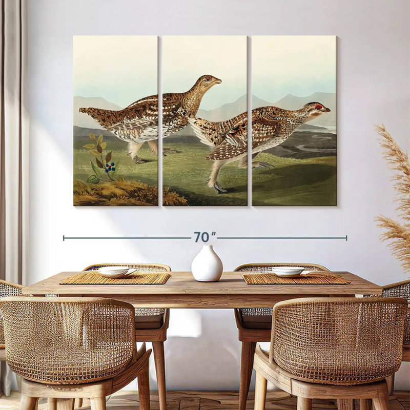 Brampt Sharp Tailed Grouse, 42" H x 65" W