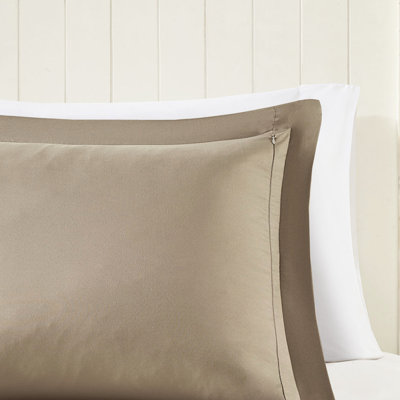 Édredon pour très grand lit 3 pièces, duvet synthétique, 2 taies décoratives, réversible, lavable en machine pour plus de confort avec matelassage en losange
