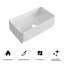 Évier de cuisine de ferme en argile réfractaire L 33 po x l 20 po avec accessoires Fireclay