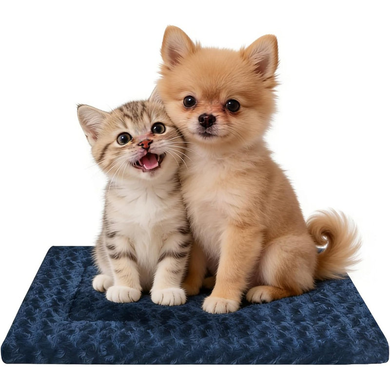Coussin de lit réversible pour chenil - Tapis de caisse moelleux et respirant, robuste pour chiens et chats, facile à nettoyer