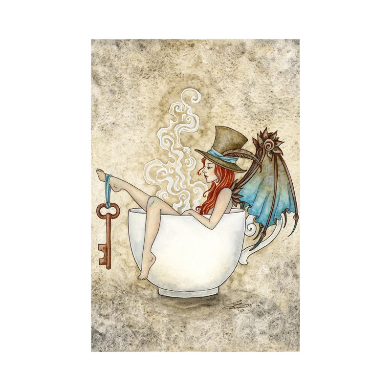 Steam Bath, 18" H x 12" W x 1.5" D, No Mat, Wrapped Canvas