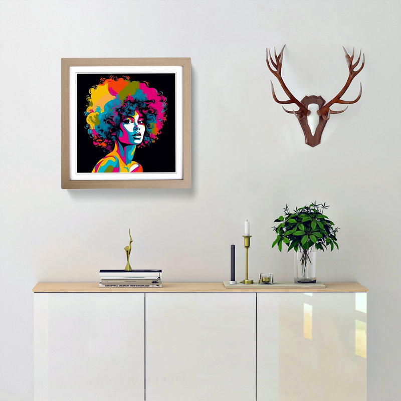 Single Picture Frame Print on Wood, Oak Framed