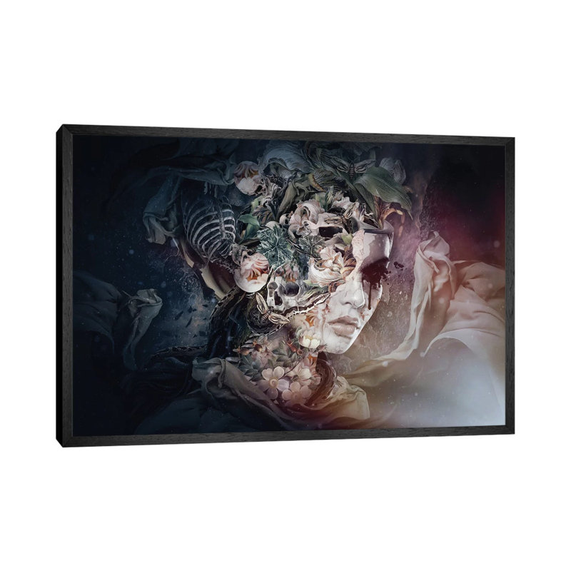 Light In The Dark by Riza Peker - Print on Canvas, 66.04cm H x 101.6cm W x 3.81cm D, Black Floater Framed