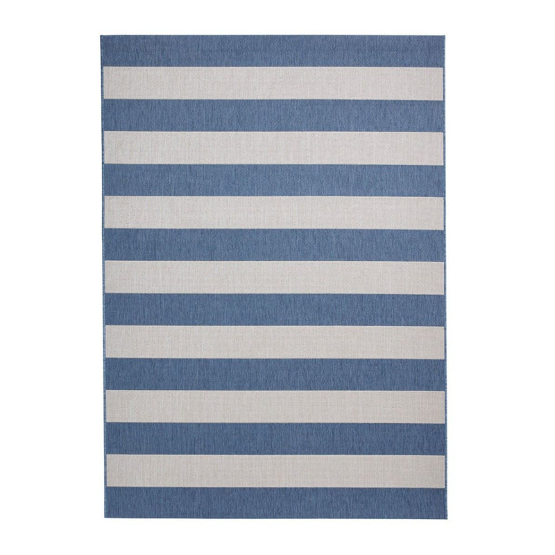 Frontenac Rectangle Striped Flokati Indoor / Outdoor Area Rug, Rectangle 200 x 290cm