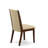 5 Piece Kitchen Table Set for 4 Includes a Round Dining Table with Dropleaf and 4 Light Tan Linen Fabric Parson Dining Chairs, 42x42 Inch, Mahogany-1202168117-1196160616-1196160628