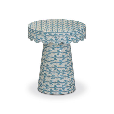 Lady Blue Ribbon Capiz Shell Side Table