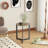 19.68''H Round Side Table Bedside Table Accent End Table With Metal Frame Nightstand