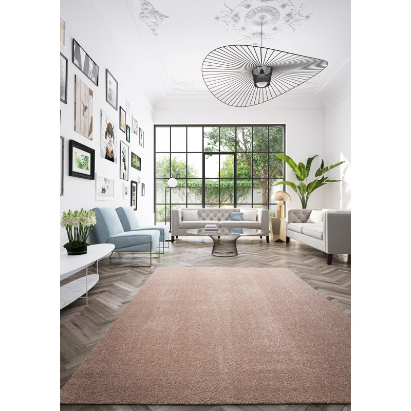 Benfeito Machine Washable Tufted Pink Rug, Rectangle 80 x 150 cm