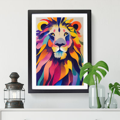 Watercolour Lion Vol.3 1 Piece Single Picture Frame Wall Art
