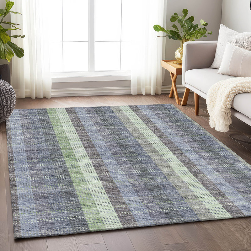 Tapis en étain de qualité supérieure lavable à la machine Prisco, Rectangulaire 8 pi x 10 pi